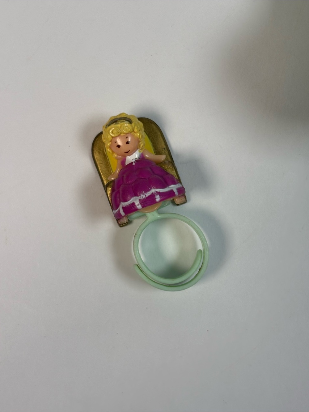 1992 Polly Pocket Bathing Beauty Pageant Mint Green Star Playset Ring Figure VTG - Picture 4 of 5
